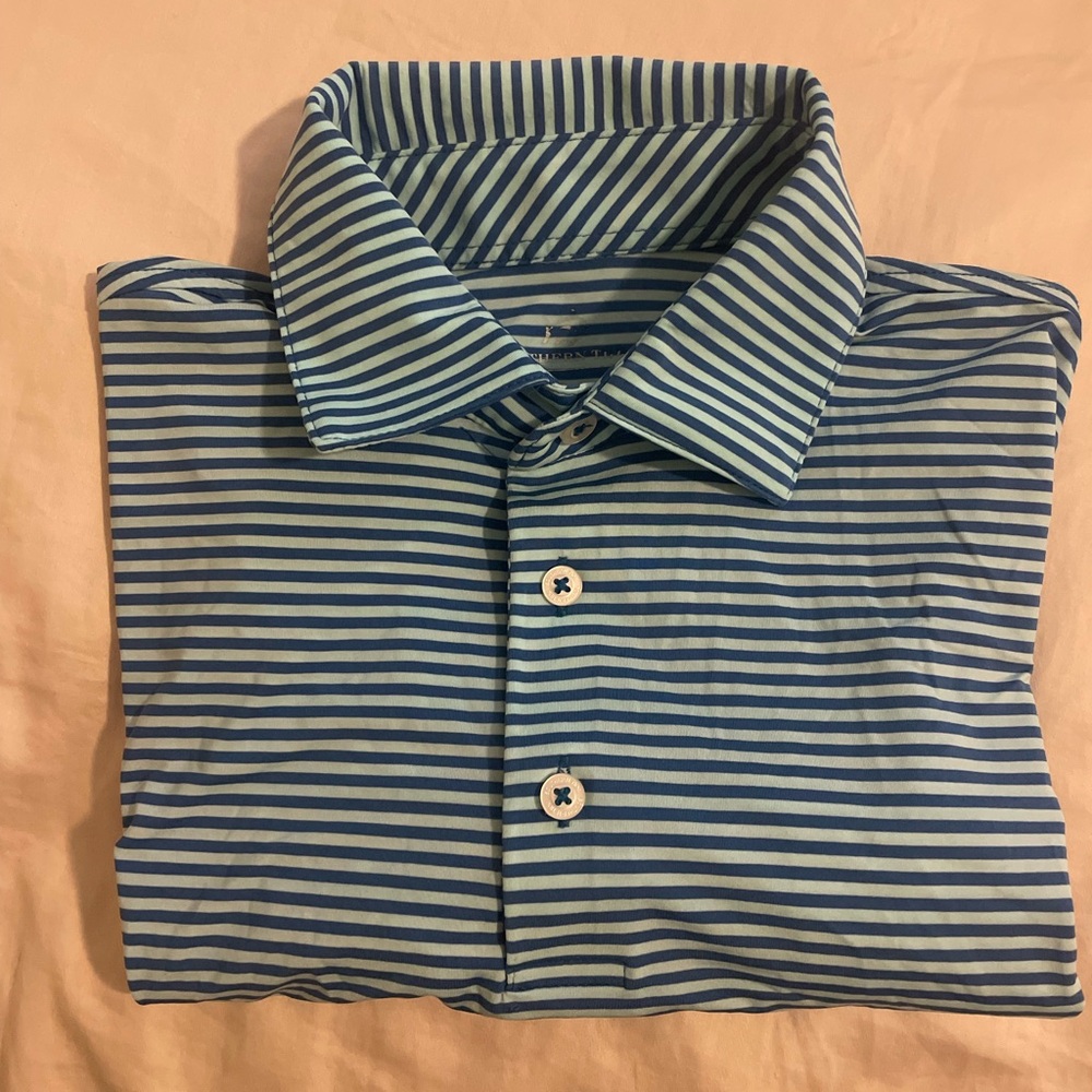 Southern Tide Brreeze Shores Striped Performance polo Men’s S